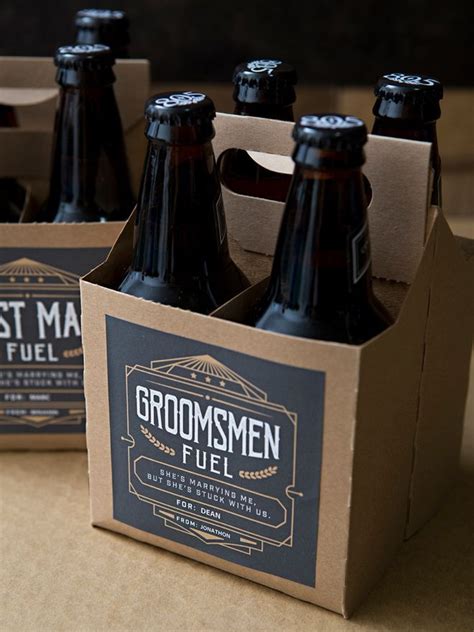 Your Groomsmen Will Love This Diy 4 Pack Beer T Groomsmen Beer