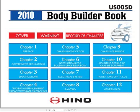 HINO Truck Body Builder Book US005D Manuals Guide 2010_EN - Homepage