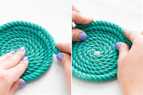 How To Make Beautiful No Sew Rope Bowls Rope Crafts Diy Rope Crafts