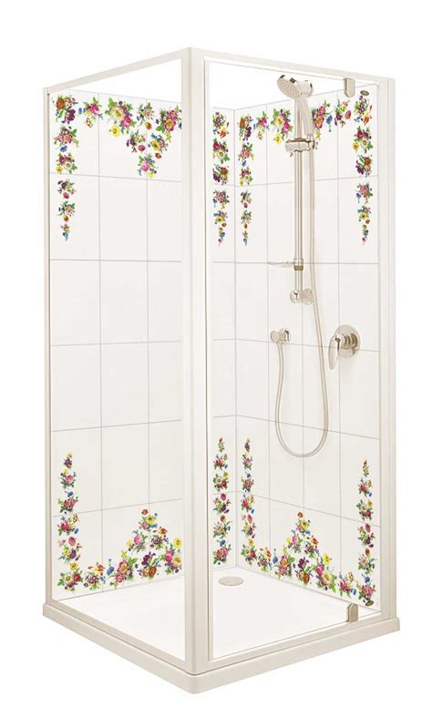 Custom Flower Shower Mural Custom Tile Mural Bathroom Decor Custom