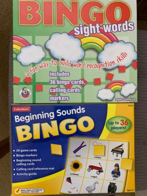 Preschoolpre K Sight Words And Beginning Sound Bingo Sets 1499 Picclick
