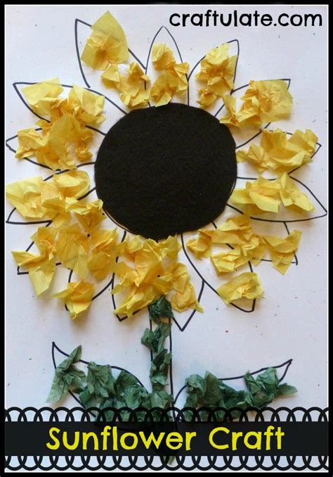 Sunflower Craft Craftulate Sunflower Crafts Kids Crafts Letters