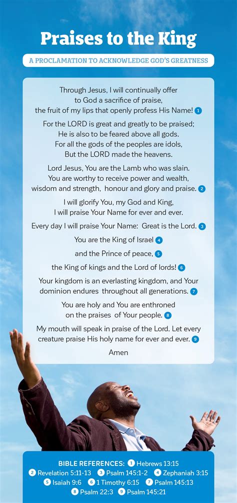 Praises To The King Proclamation Card Derek Prince Ministries Uk