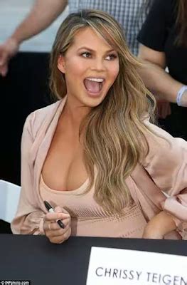 Chrissy Teigen Wows In Pink As She Joins Gigi Hadid And Ashley Graham At Sports Illustrated Event