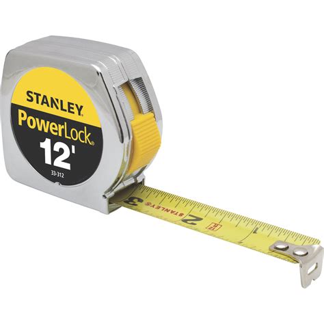 Stanley Powerlock Measuring Tape — 34in X 12ft Length Northern