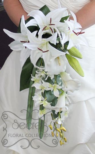 Artificial White Lilies Calla Lilies Dendrobium Orchids Bridal