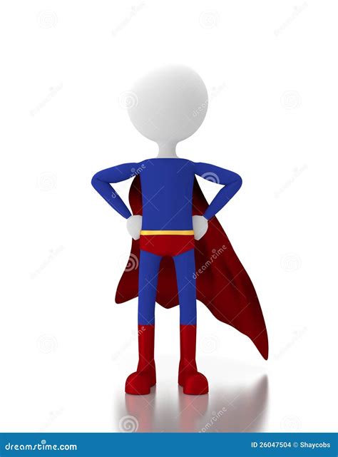 3d Person In A Super Hero Costume Stock Illustration Illustration Of