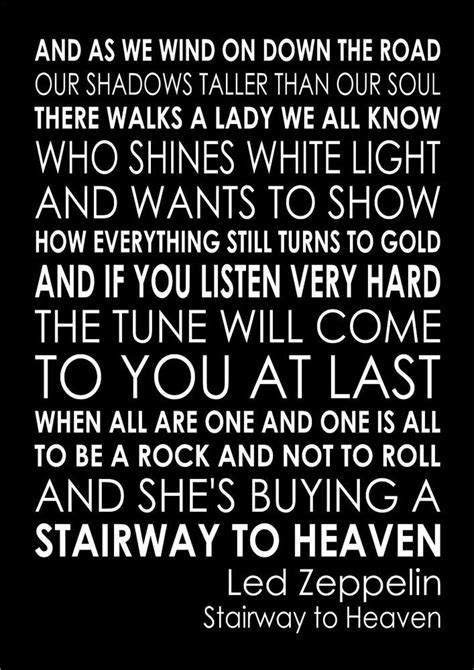 Led Zeppelin Stairway To Heaven Lyrics Izabelleldklein