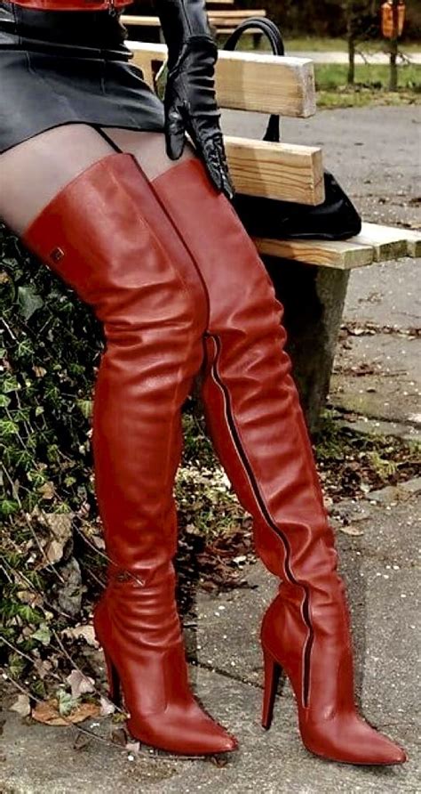 Brown High Boots Beige Boots Leather Thigh High Boots Hot High Heels