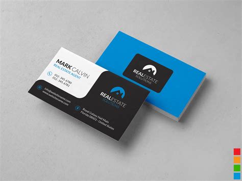Modern white professional simple elegant business card. Real Estate Business Card 34 - Graphic Pick
