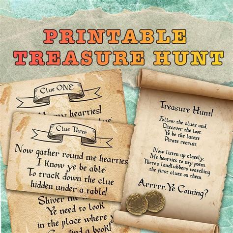 Kids Treasure Hunt Clues Pirate Birthday Game Scavenger Hunt Etsy Uk