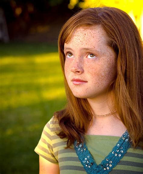 Royalty Free Freckle Little Girls Red Hair Pre Adolescent Child