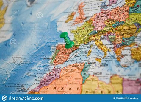 Map Of Europe For Travel Planning The Green Pin Indicates The Country