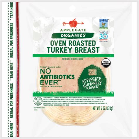 Applegate Organics Organic Oven Roasted Turkey Breast Destination Bees