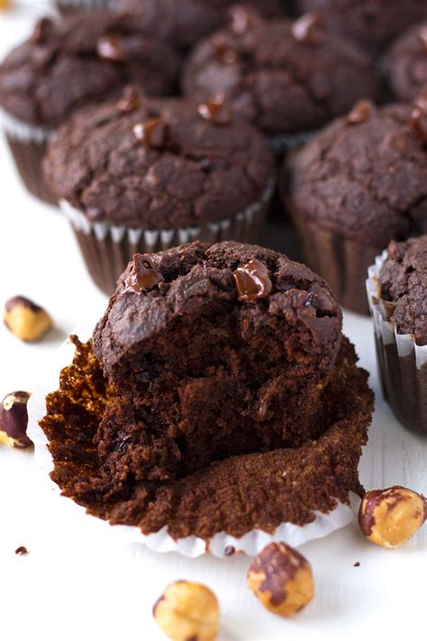 Vegan Double Chocolate Hazelnut Blender Muffins A Video