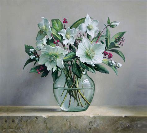 25 Hyper Realistic Flower Paintings By Belgium Artist Pieter Wagemans