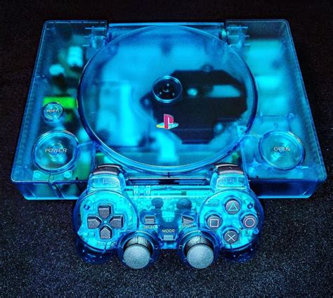 Aqua Blue Ps1 With Matching 3rd Party Wireless Controller My Favorite