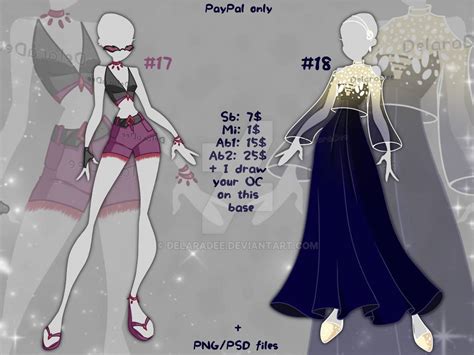 Outfits Designs Adoptables 9 Closed By Delaradee On Deviantart