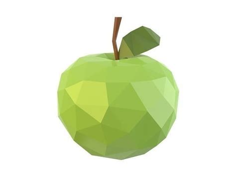 3d Model Low Poly Apple Vr Ar Low Poly Cgtrader