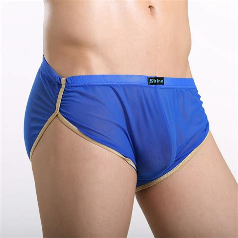 New Fashion Men Sexy Mesh Underpant Soft Brief Breathable Sports Underwear