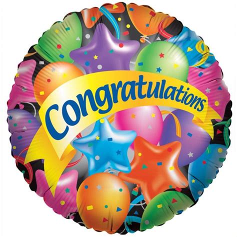 Congratulations Foil Balloon For Graduation Wedding Anniversary New Job 