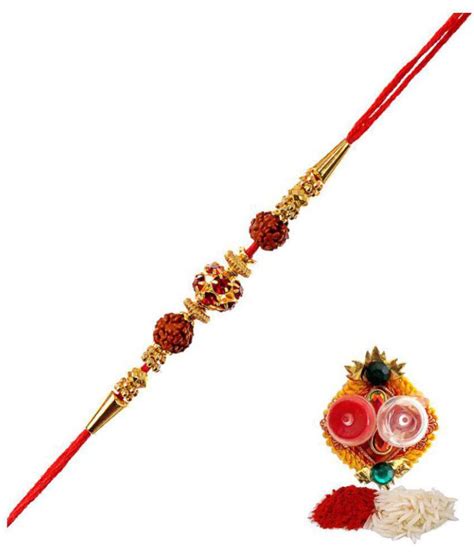 Rakhi Set Creations Set Of Designed Rakhis For Brother Multicolour