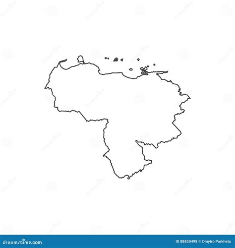 República De Bolivarian De La Silueta Del Mapa De Venezuela Ilustración