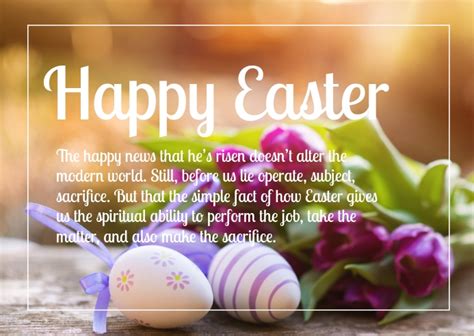 Modèle Happy Easter Greetings Wishes Online Card Postermywall