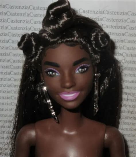 Nude Barbie Doll Extra Fancy Alec Long Brunette Hair Aa African