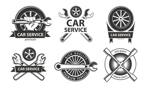 Service Repair Set Of Labels Or Logos Maintenance Work 2144641