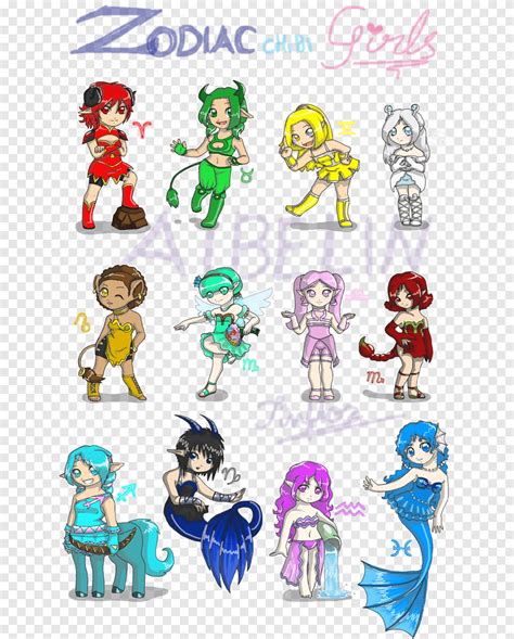 Zodiac Chibi Signe Astrologique Dessin Anime Chibi Anime Art Png