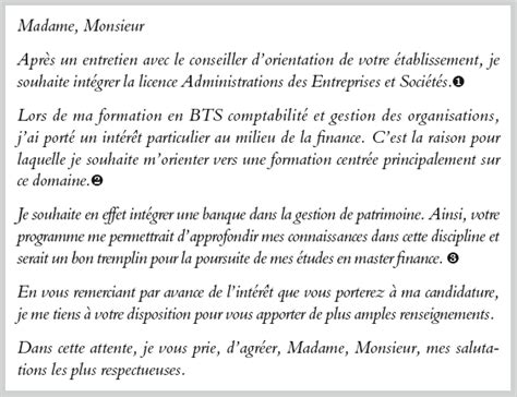 Lettre de motivation pour une demande. lettre de motivation licence mathematiques - Modele de lettre type