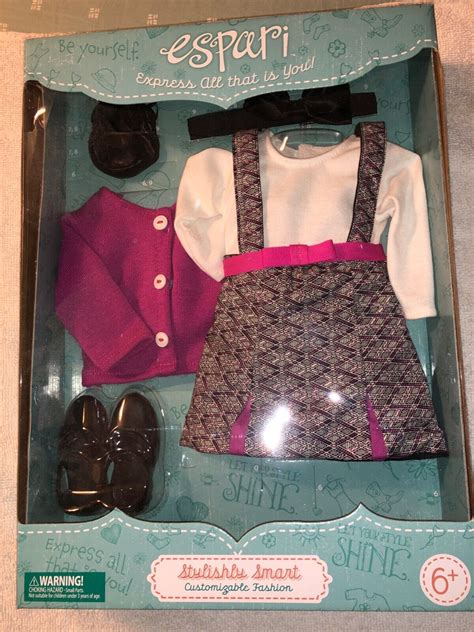 espari doll clothes “ stylish smart” for 18” doll bnib barnes and noble