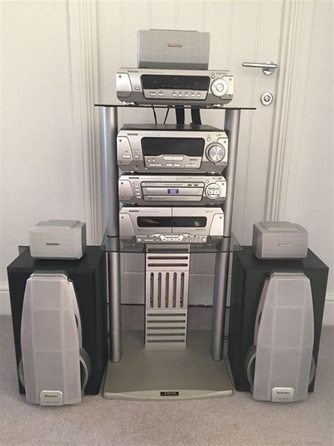 Technics Hi Fi Surround Sound Stacking System With 5 Dvdcd Player Sc