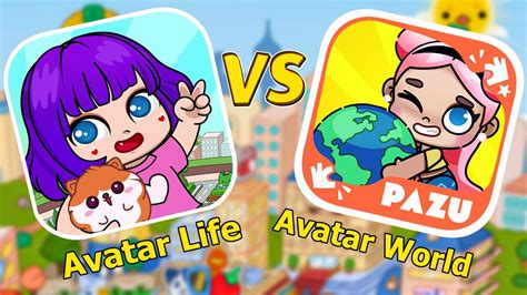 Avatar Life My World Vs Avatar World City Life 💗 Pazu Games Youtube