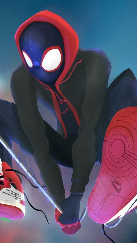 Wallpaper Jump Animation Spider Manː Into The Spider Verse Miles
