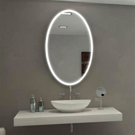 Galaxy Oval Illuminated Led Bathroom Mirror From Paris Mirrors Dimmable With Warm 3000k Or