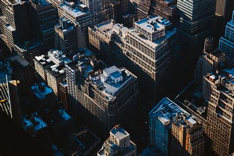 Free Download Hd Wallpaper Birds Eye View Of Buildings Rooftop