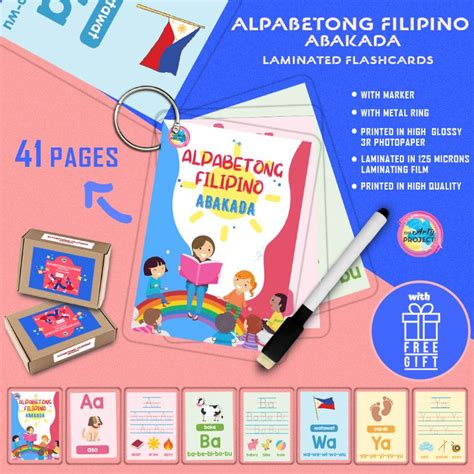 Abakada Alpabetong Filipino Flashcards Laminated Flashcard Shopee