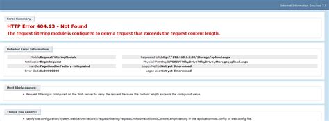 Techgulf Error 40413 The Request Filtering Module Is Configured To