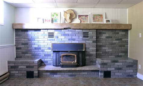 The Crux Grey Paint Wash On A Brick Fireplace Before