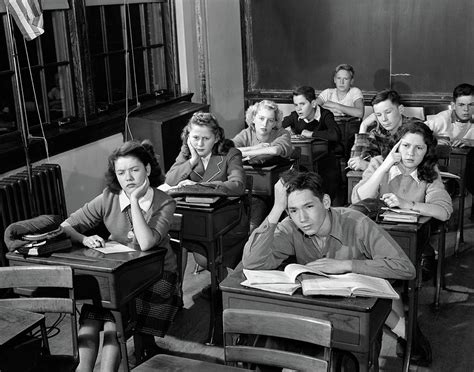 1940s 1950s high school classroom photograph by vintage images pixels