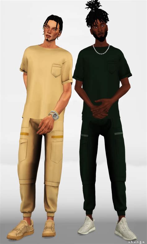 Ader Error Track Pants Off White Ls Top Sims 4 Male Clothes Sims