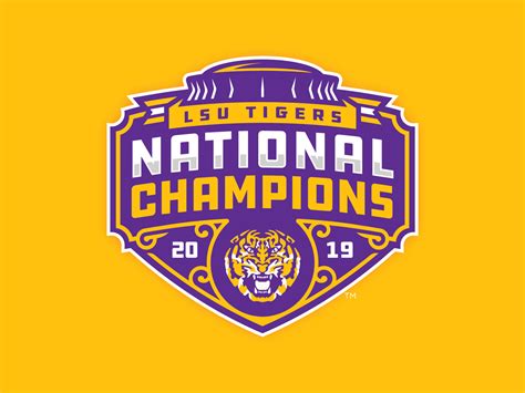 Updated Lsu Tigers 2019 National Champions Logo Concept By Matthew