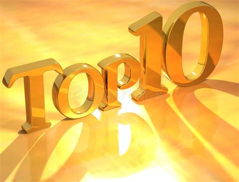 Top 10 Ten Stars Celebrate Best Review Rating Award Stock Illustration
