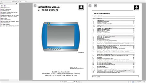 Bauer Bg36 2476 Instruction Manuals Spare Part Lists Schematics