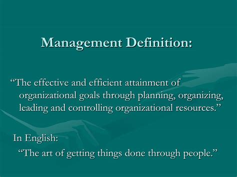 Ppt Management Definition And Overview Powerpoint Presentation Free