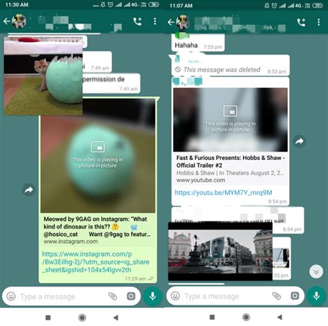 how to use picture in picture mode in whatsapp