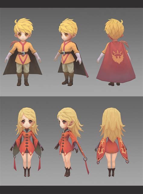 Artstation 3d Lei Liao Low Poly Character Character Modeling