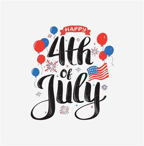 Happy 4th Of July Png Free Download Files For Cricut And Silhouette